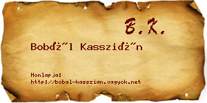 Bobál Kasszián névjegykártya