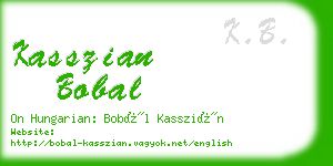 kasszian bobal business card